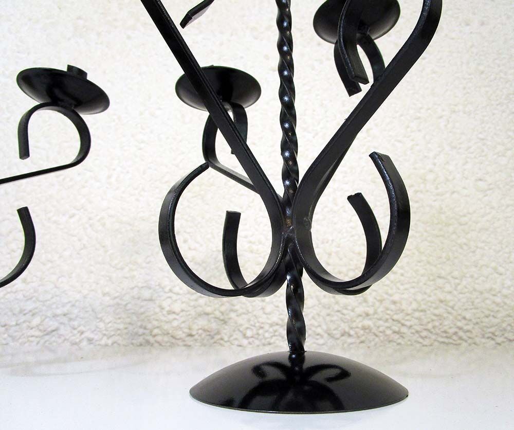 Set of 2 wrought iron chandeliers