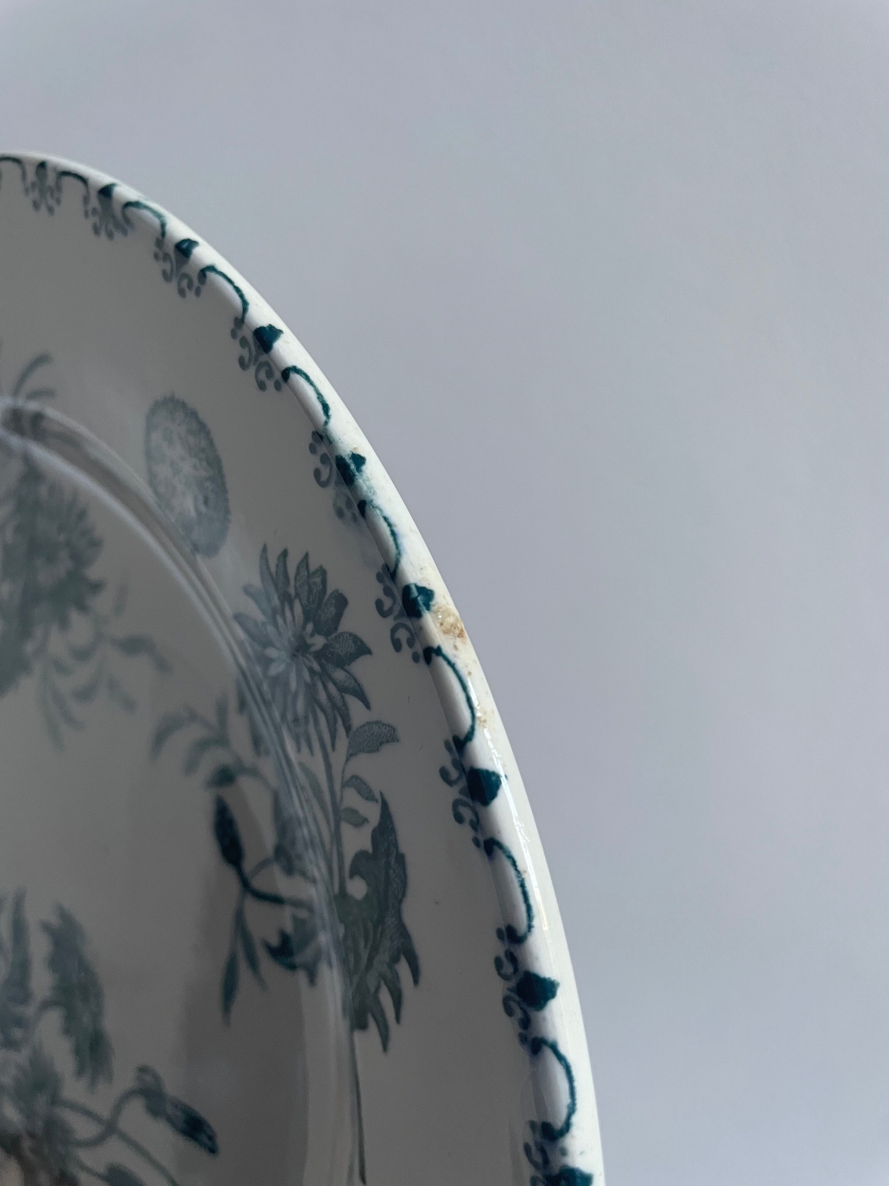 Set of 10 flat plates Terre de Fer XIXth, "Madrid"