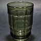 Vintage Czechoslovak Green Glass Carafe with Matching Tumbler