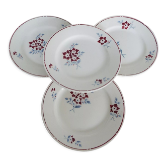 Set of 4 flat plates Moulin des Loups Victor