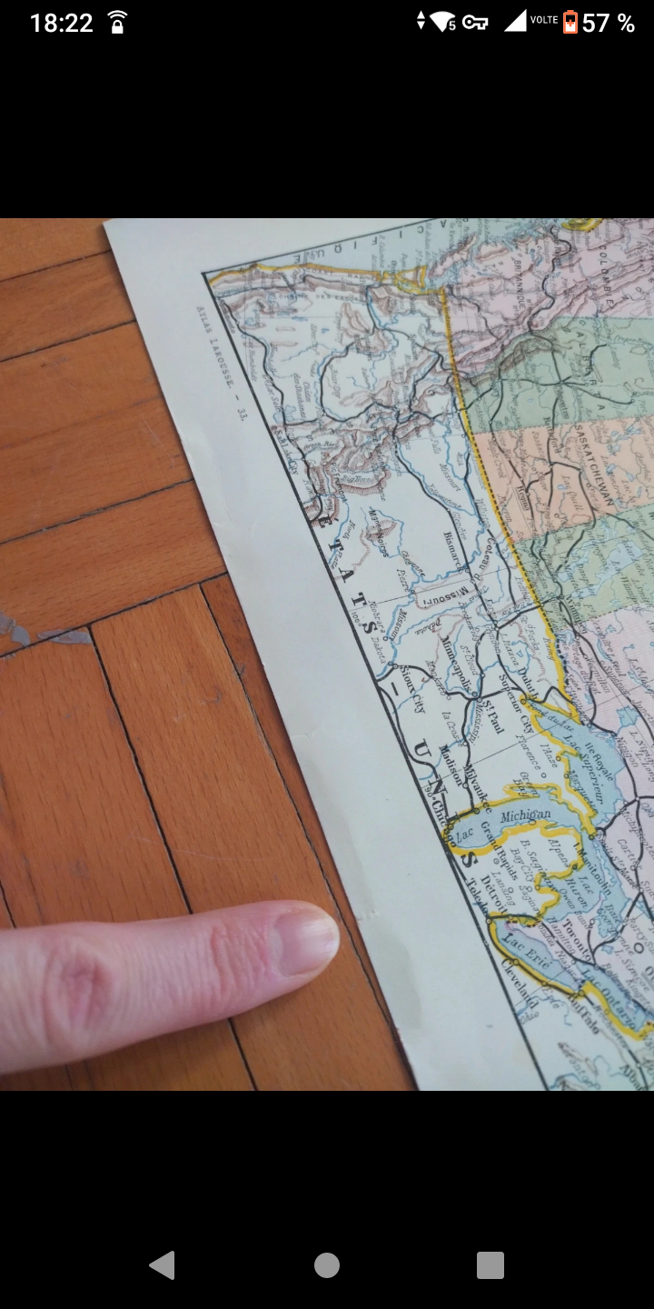 Old political map of Canada Larousse