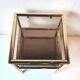 Brass and glass end table from the 70s