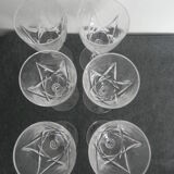 Set of 6 crystal glasses signed with original box
