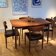 Set of 4 vintage Scandinavian "Huldra" oak chairs