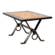 Superbe table basse en fer forgé et céramique - 1960