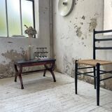 Empire style marble and mahogany coffee table