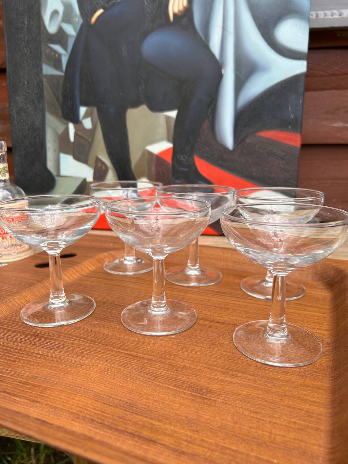 6 champagne glasses France