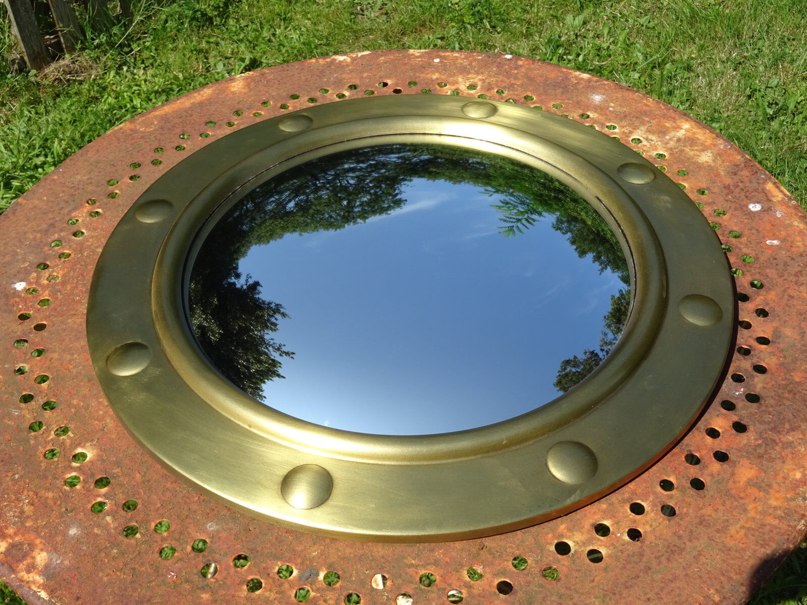 Brass witch mirror 47 cm