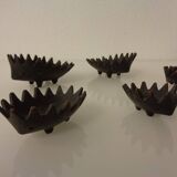 Hedgehog Ashtrays, 1950s, Set of 6