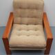 1970s armchair beige in oak