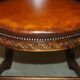 Fauteuil de bureau Édouardien 1910 en cuir et chêne sculpté