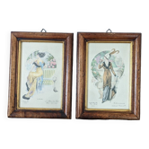 Two reproduction frames of engravings