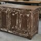 Vintage solid oak counter, patinated, 1950s.