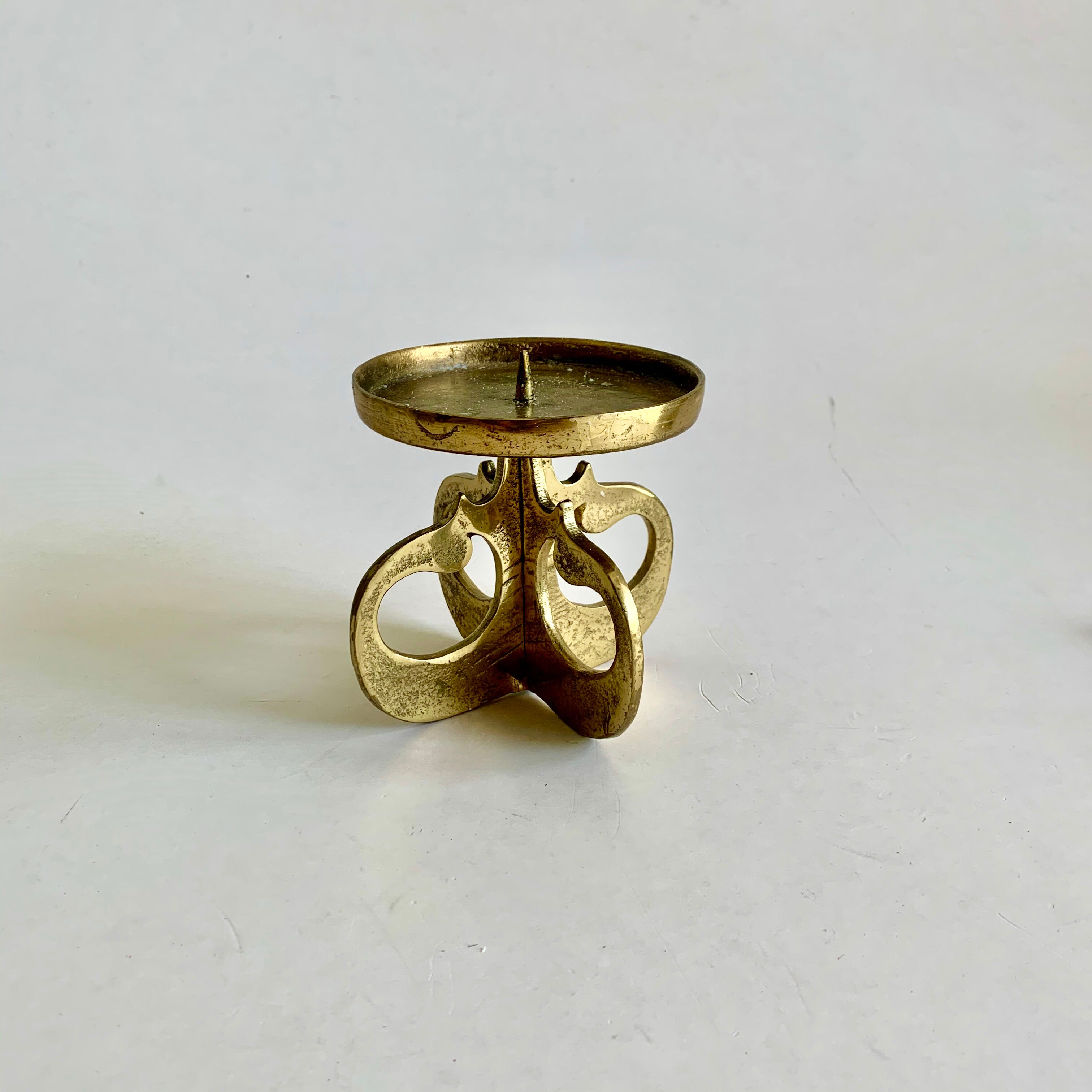 Porte-bougie en bronze, années 1970