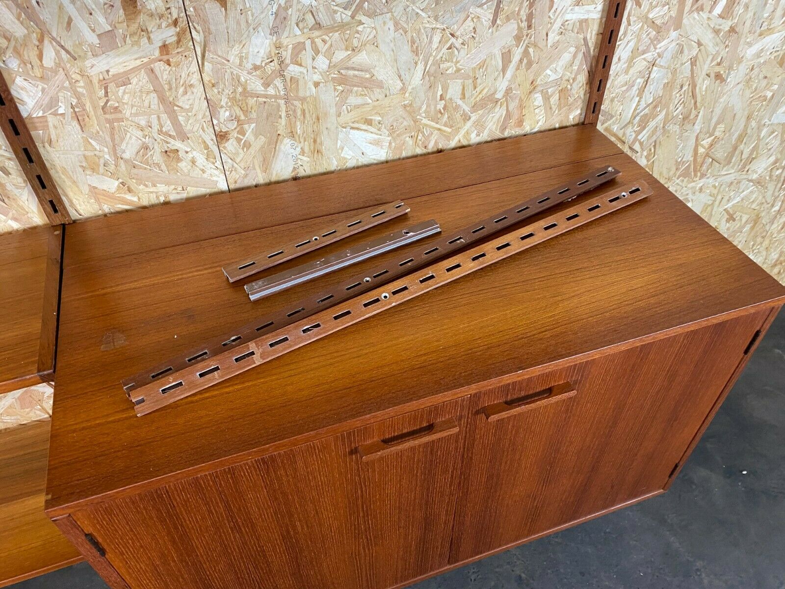 Teak wall shelf by Kai Kristiansen Danish design year 60