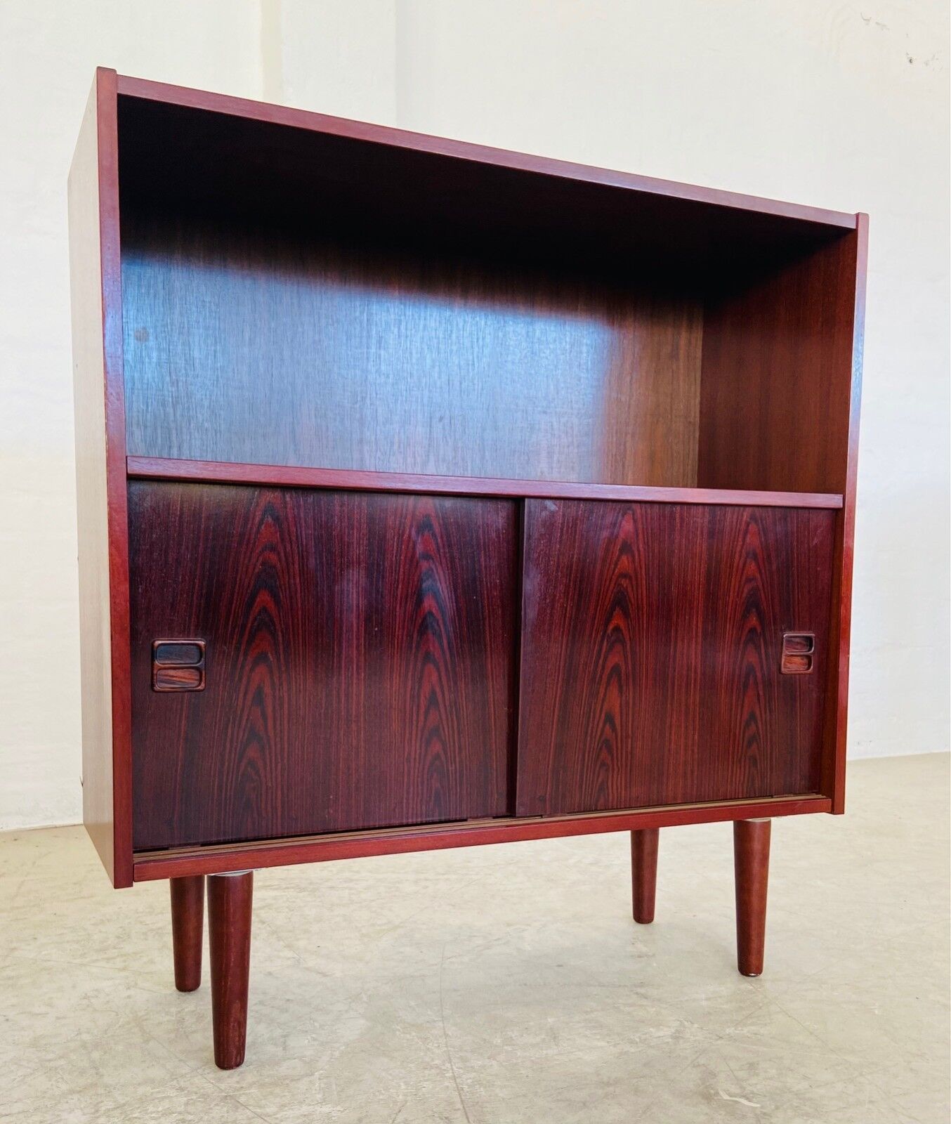Bibliothèque rétro vintage danoise en palissandre des années 1960
