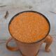 Orange enamelled coffee maker
