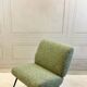 Refurbished vintage Kiss Pelfran armchairs – green bouclé fabric