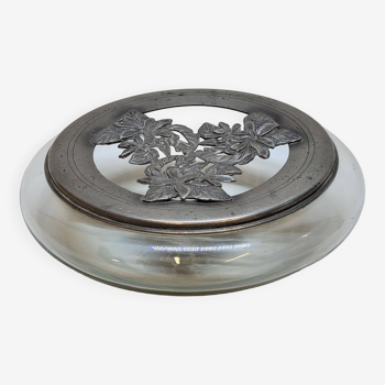 Pot Pourri Candy Box In Crystal And Pewter
