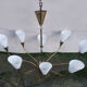 Hanging lamp and sonces "Arum" Arlus, Paris, 1957, modernist, creation Jean Royère