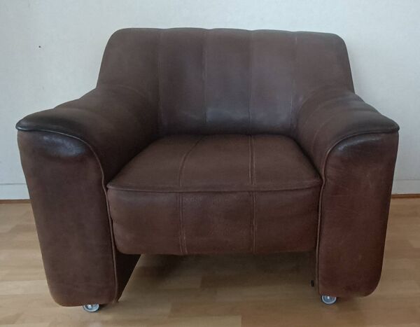 Fauteuil club suisse de Sede Designer Cuir Modèle DS44 années 1970