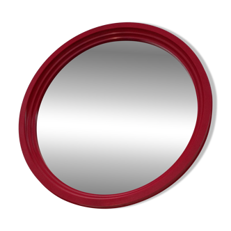 round plastic mirror space age 1970s