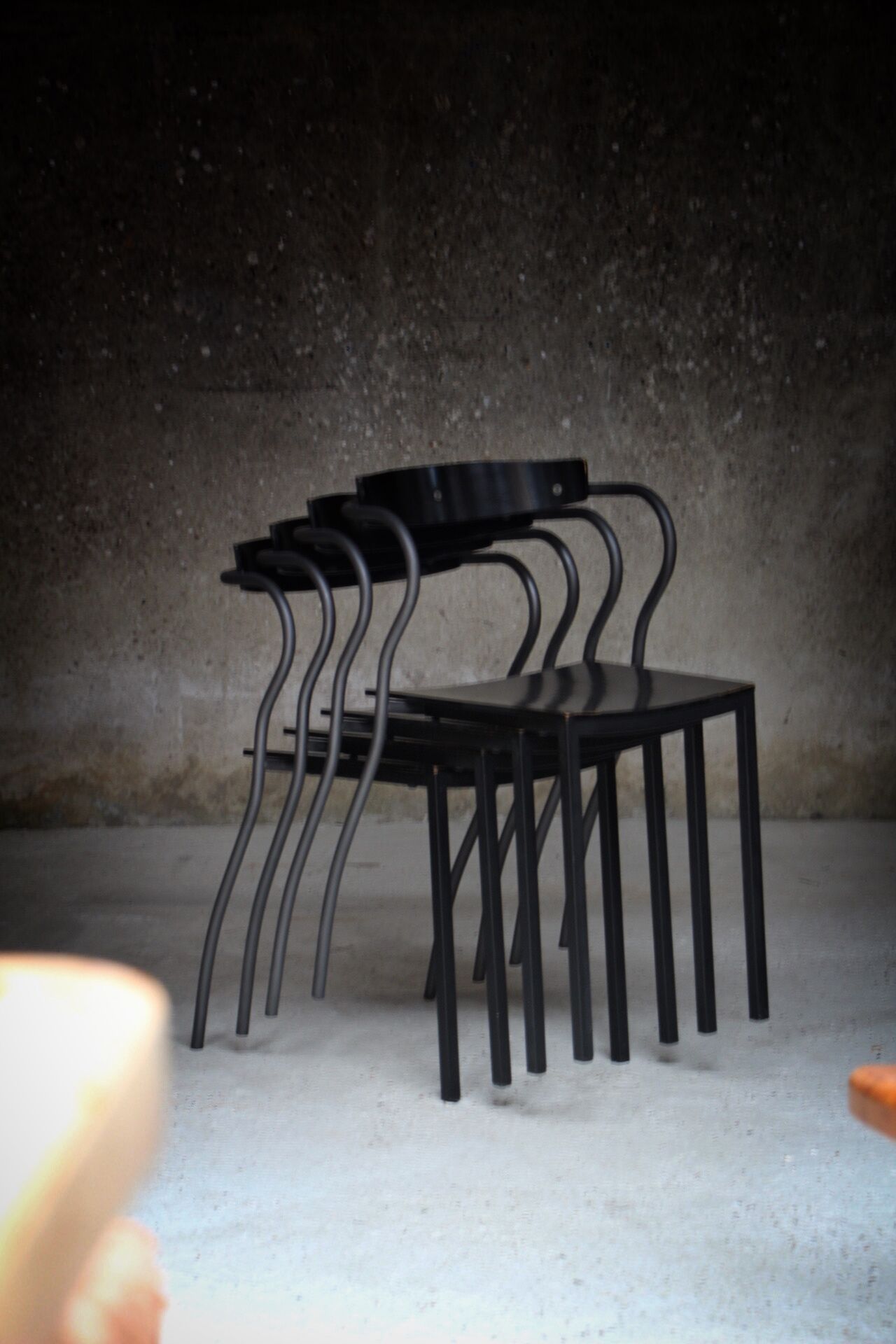 Suite de  4 chaises "Rio" par Pascal Mourgue pour Artelano