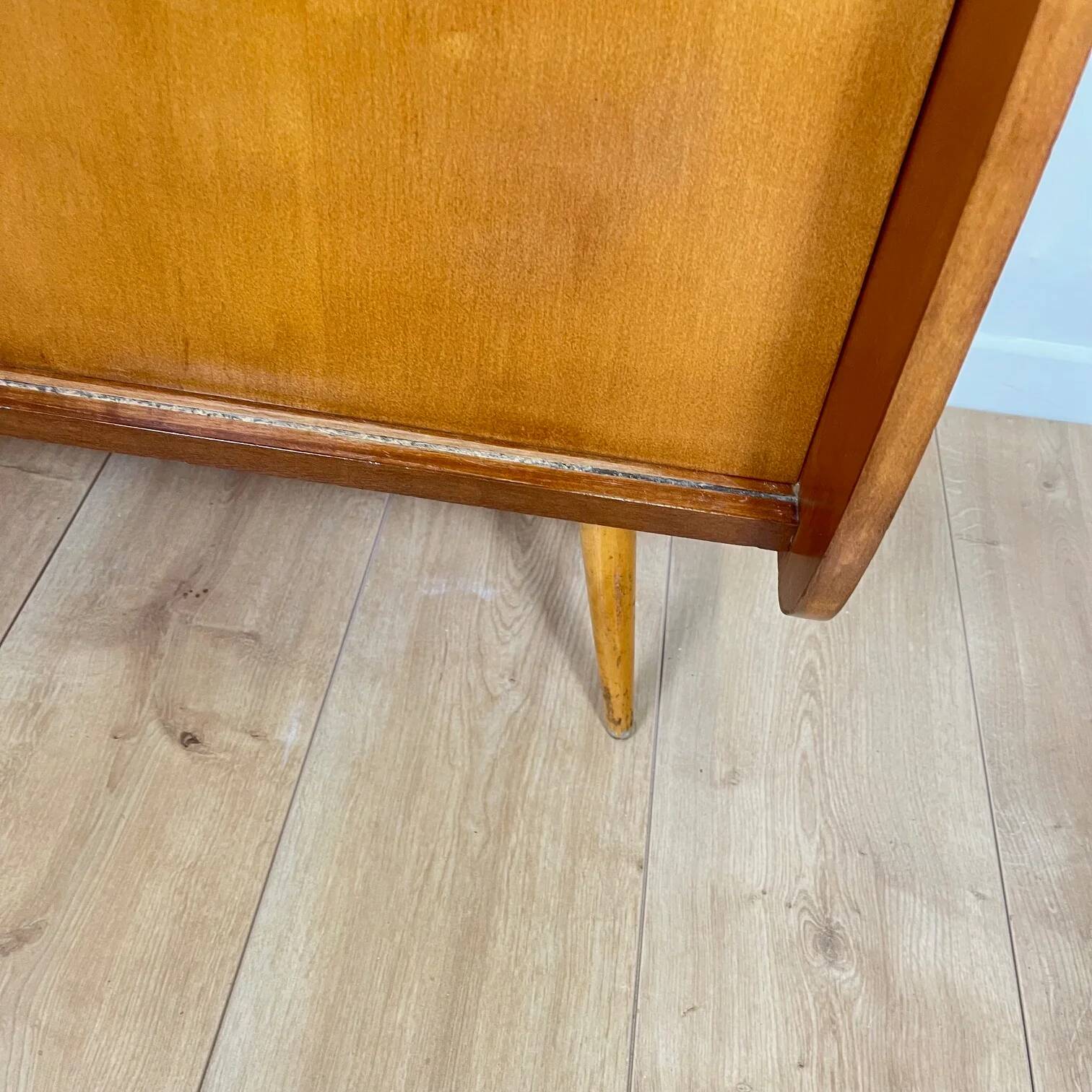 Meuble à chaussure vintage en bois, 1960