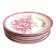 Set of 8 Terre de Fer plates with Eglantines motif, Diameter 22.5 cm