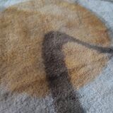 Vintage wool round carpet