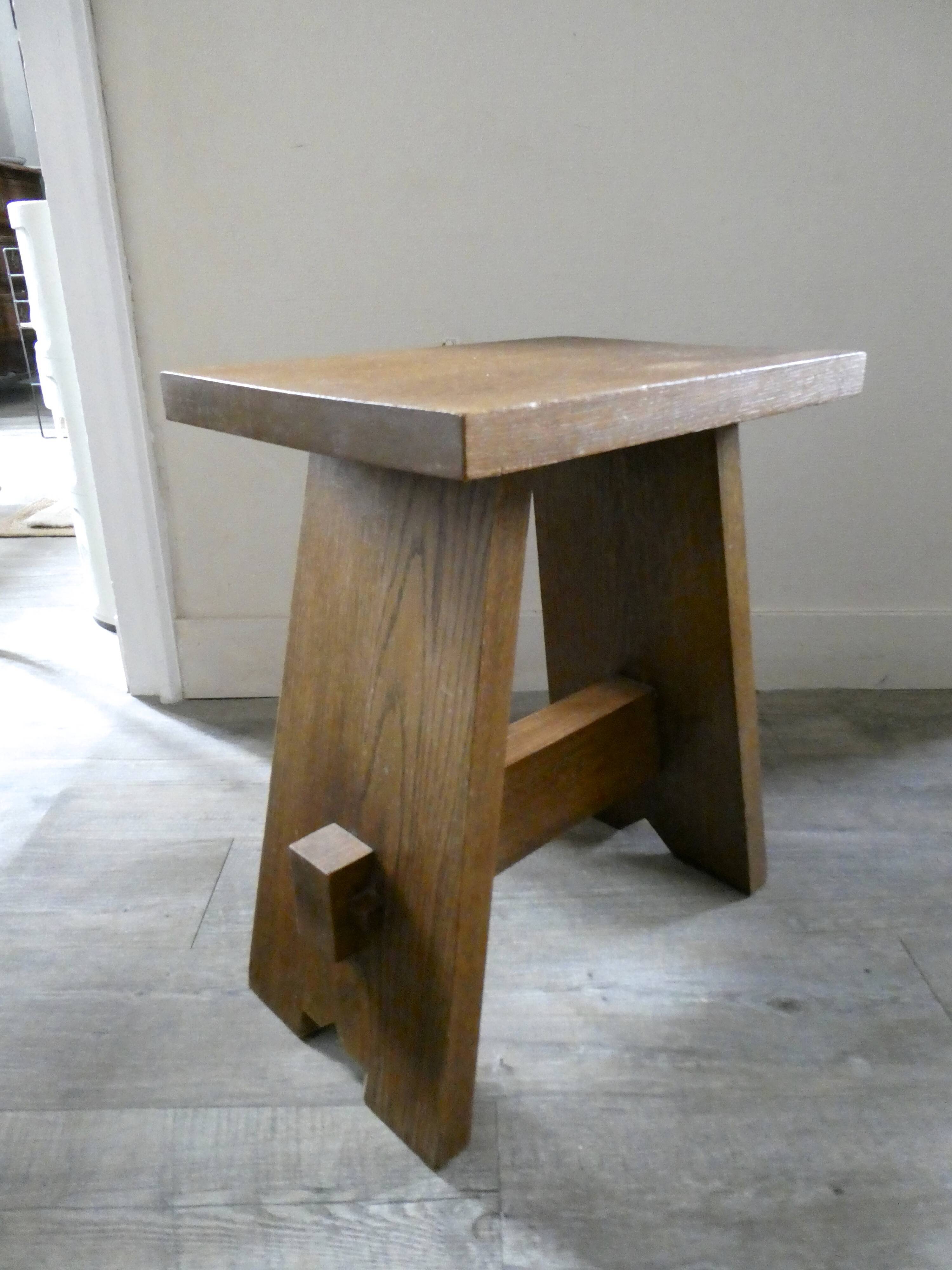 Solid oak set, brutalist
