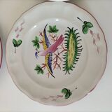 Set of 6 plates with birds and roosters.