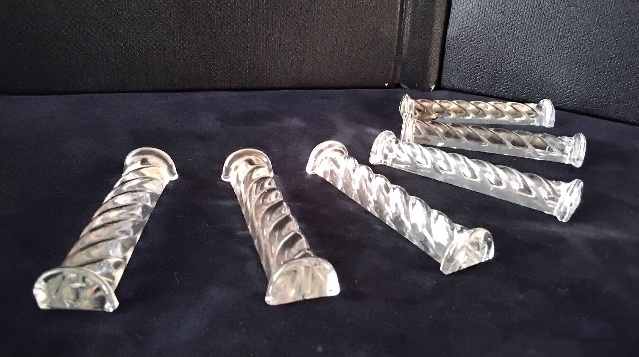 Coffret de 6 porte couteaux en cristal de Hongrie