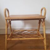 Rattan end table