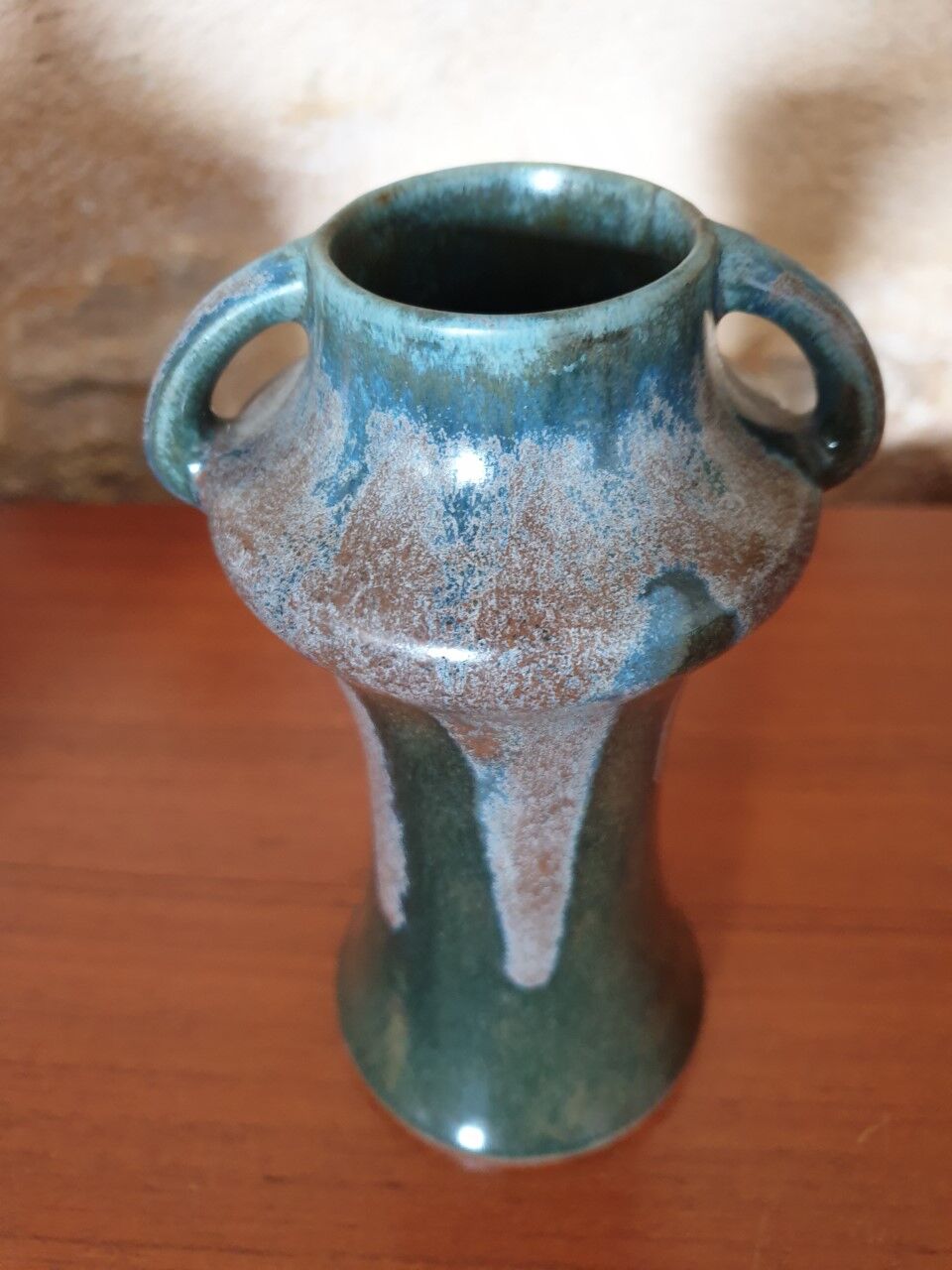 Glassed sandstone vase