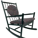 Vintage rocking chair wood 1960s design