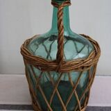Glass and wicker demijohn
