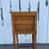 Vintage wicker top stool