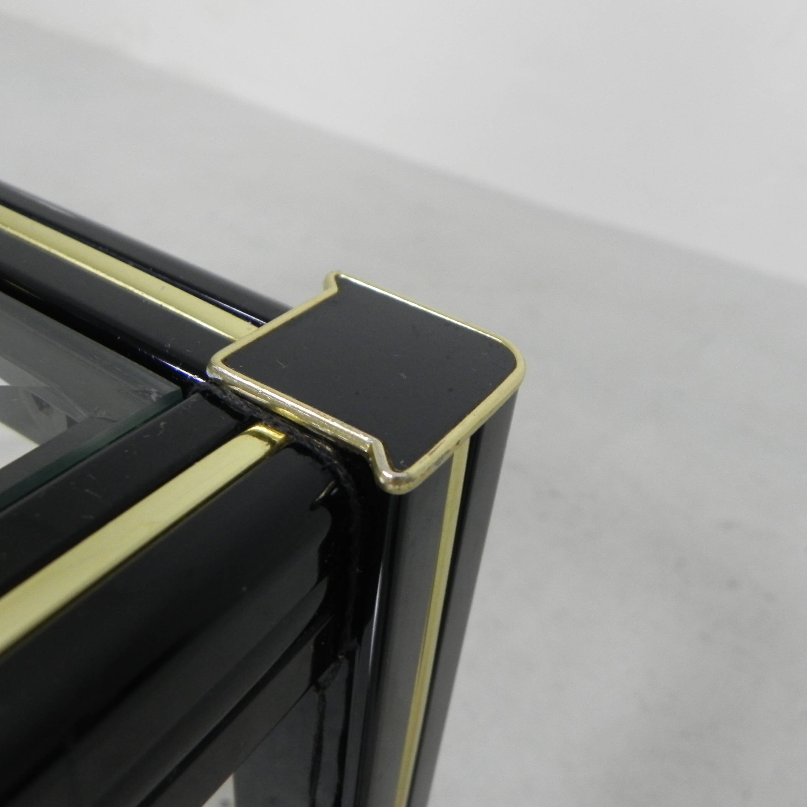 Hollywood Regency coffee table with 2 faceted glass plates, 1970s