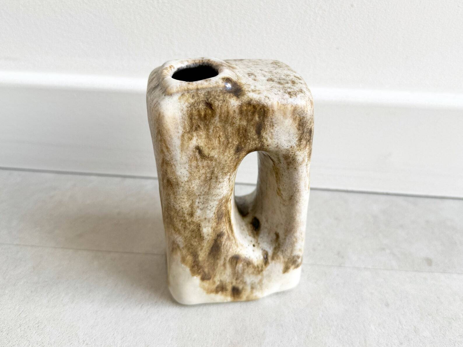 Small vintage Marei ceramic vase - block vase - fat lava - W. Germany