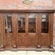 Large oak pharmacy display cabinet