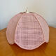 Vintage pink rattan pendant light
