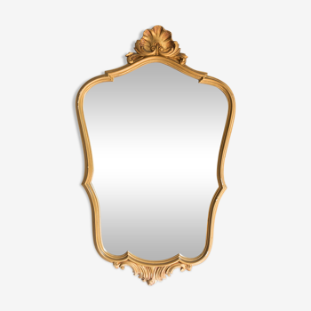 Golden mirror 75x45cm
