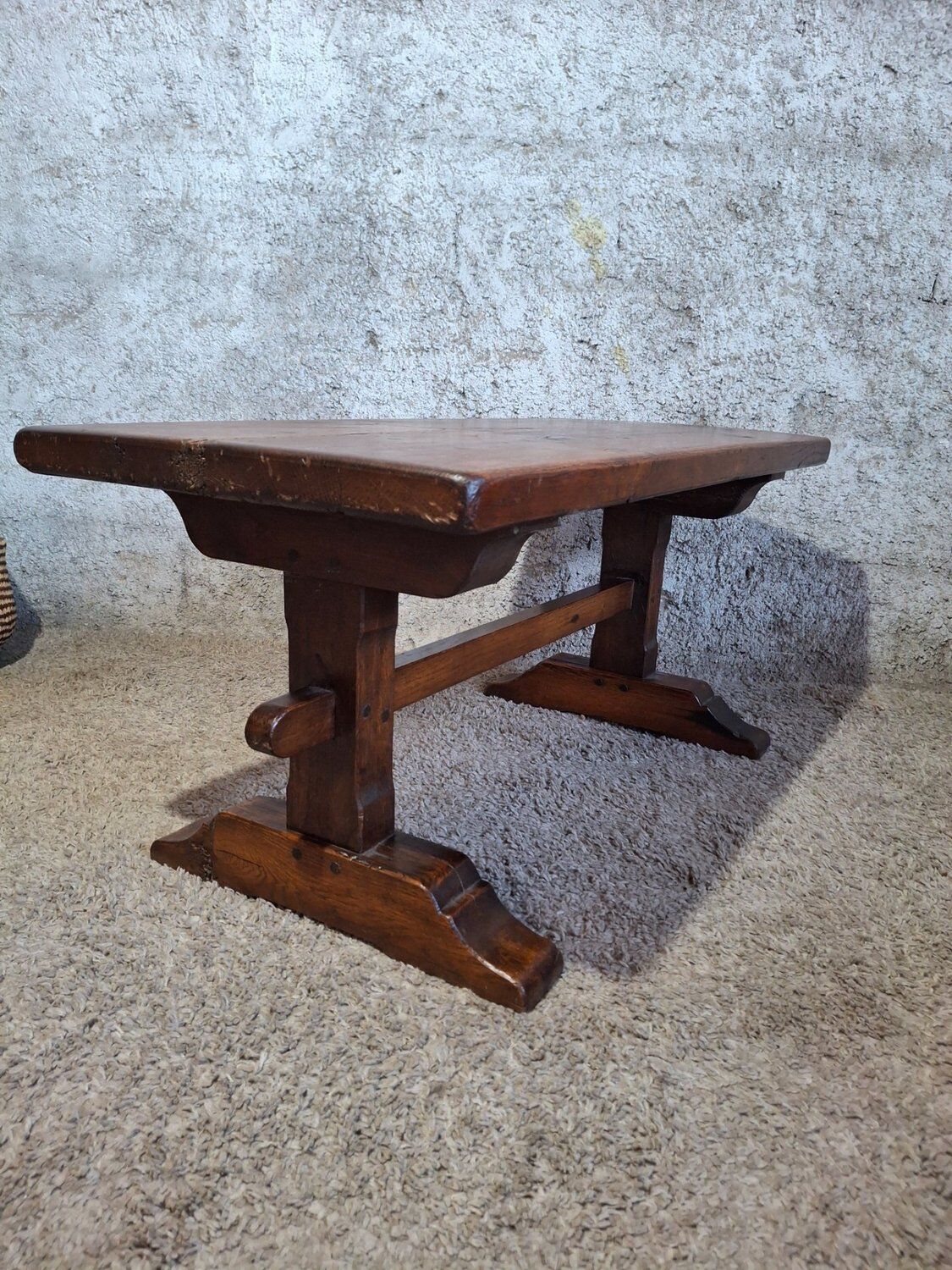 Oak coffee table in monastery style