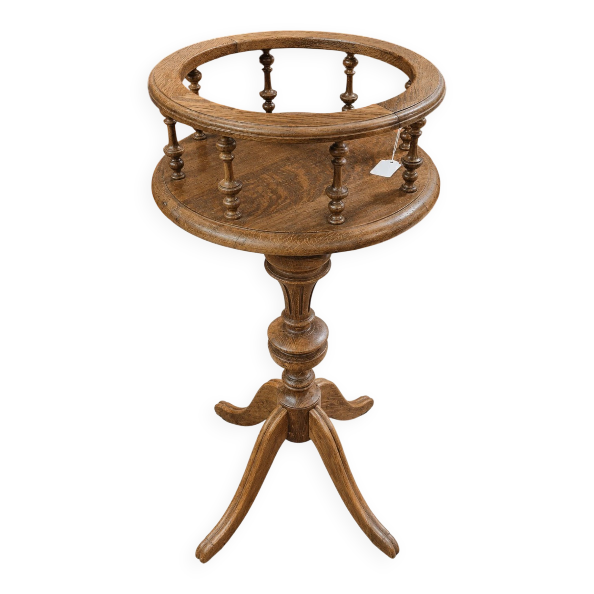 Solid oak plant stand