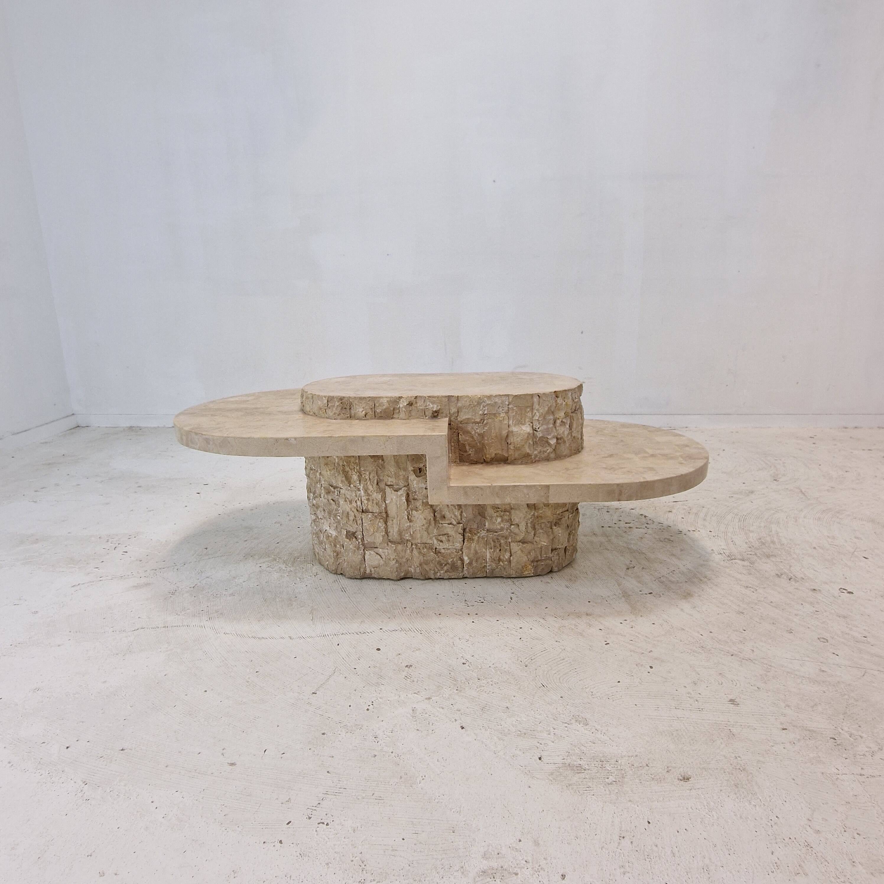 Mactan or Fossil Stone Coffee Table by Magnussen Ponte, 1980s