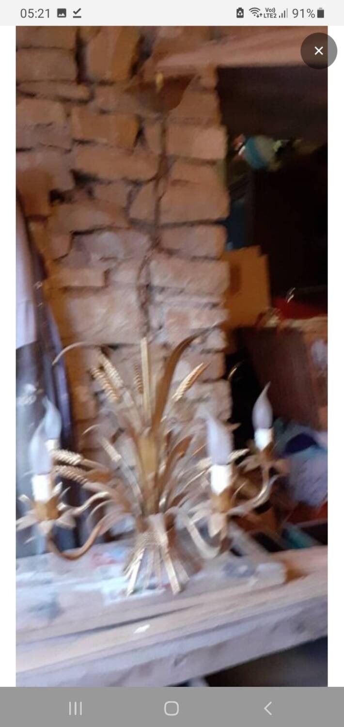 Golden Wheat Ear Chandelier