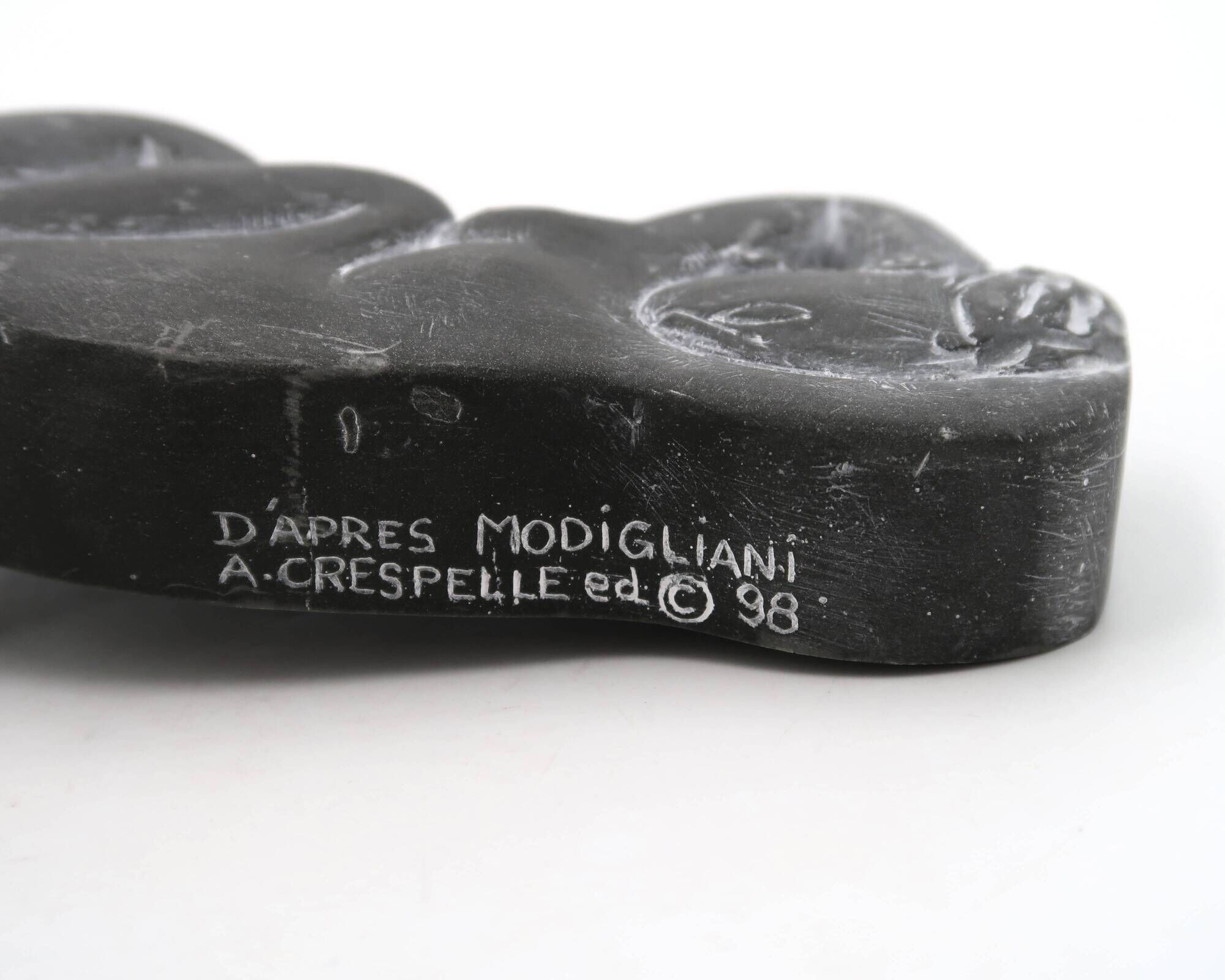 Sculpture of a woman after Amedeo Modigliani signed A Crespelle ed 98