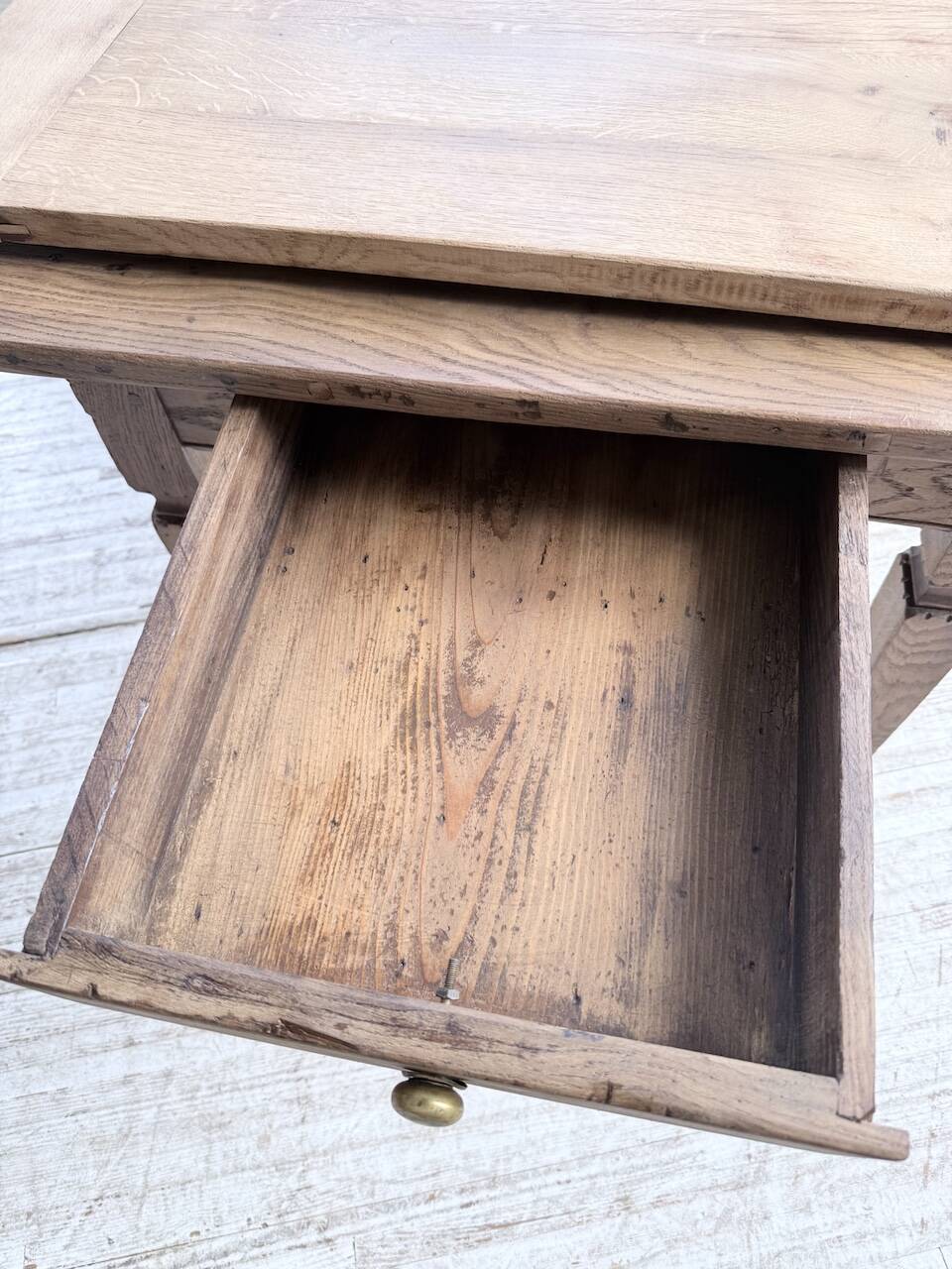 Solid oak farmhouse table with extensions (190-280cm) 1950