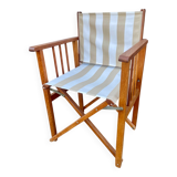 Chaise de réalisateur pliante avec tissu à rayures